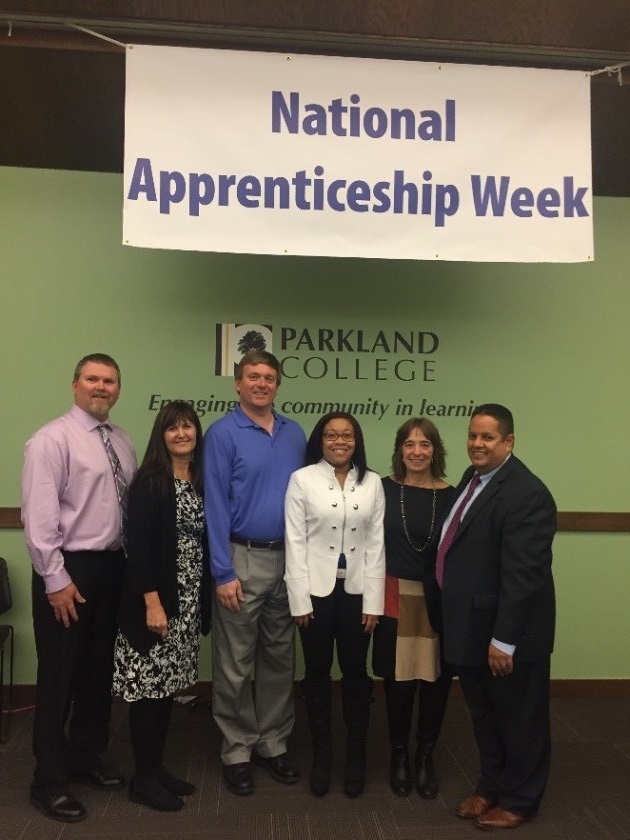 Michael Barth (thyssenkrupp), Ronda Kliman (DOL), Kevin Pierce (LWIA23), Toriana Rhone (CCRPC), Pam Furlan (IWP), Julio Rodrigue