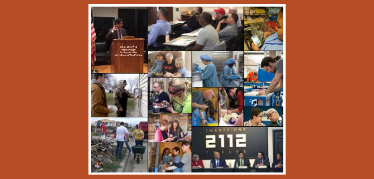 Photo collage taken from the front cover of the Winter/Spring 2018 issue of Continuance