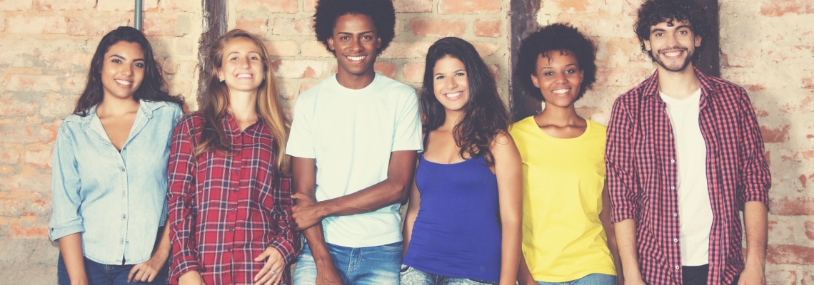 Youth Standing in a line.