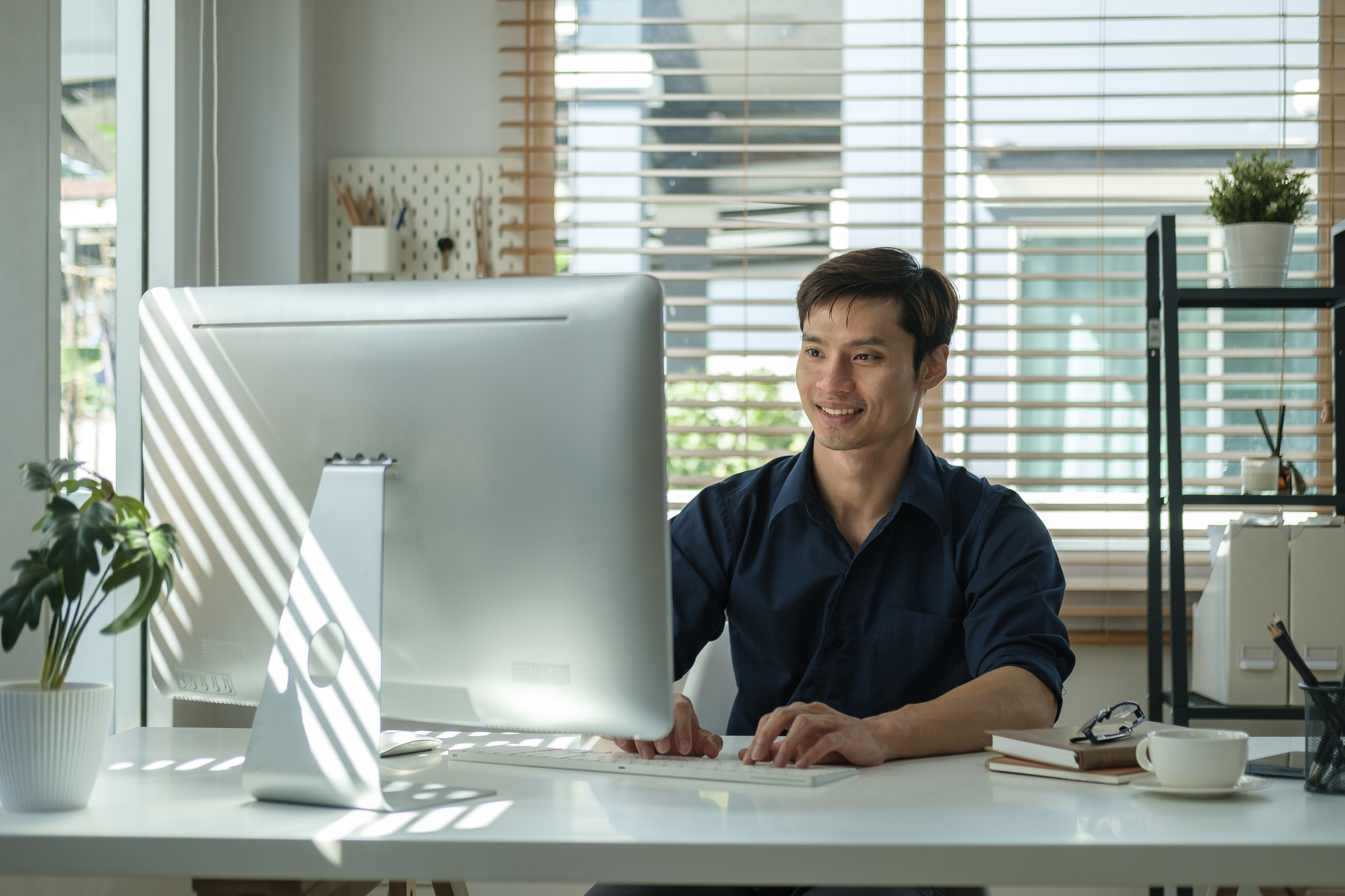 Man working at computer