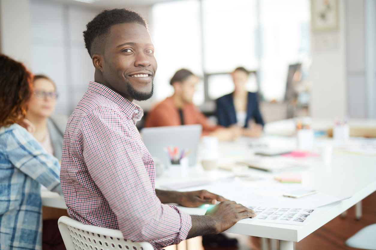 Man in office