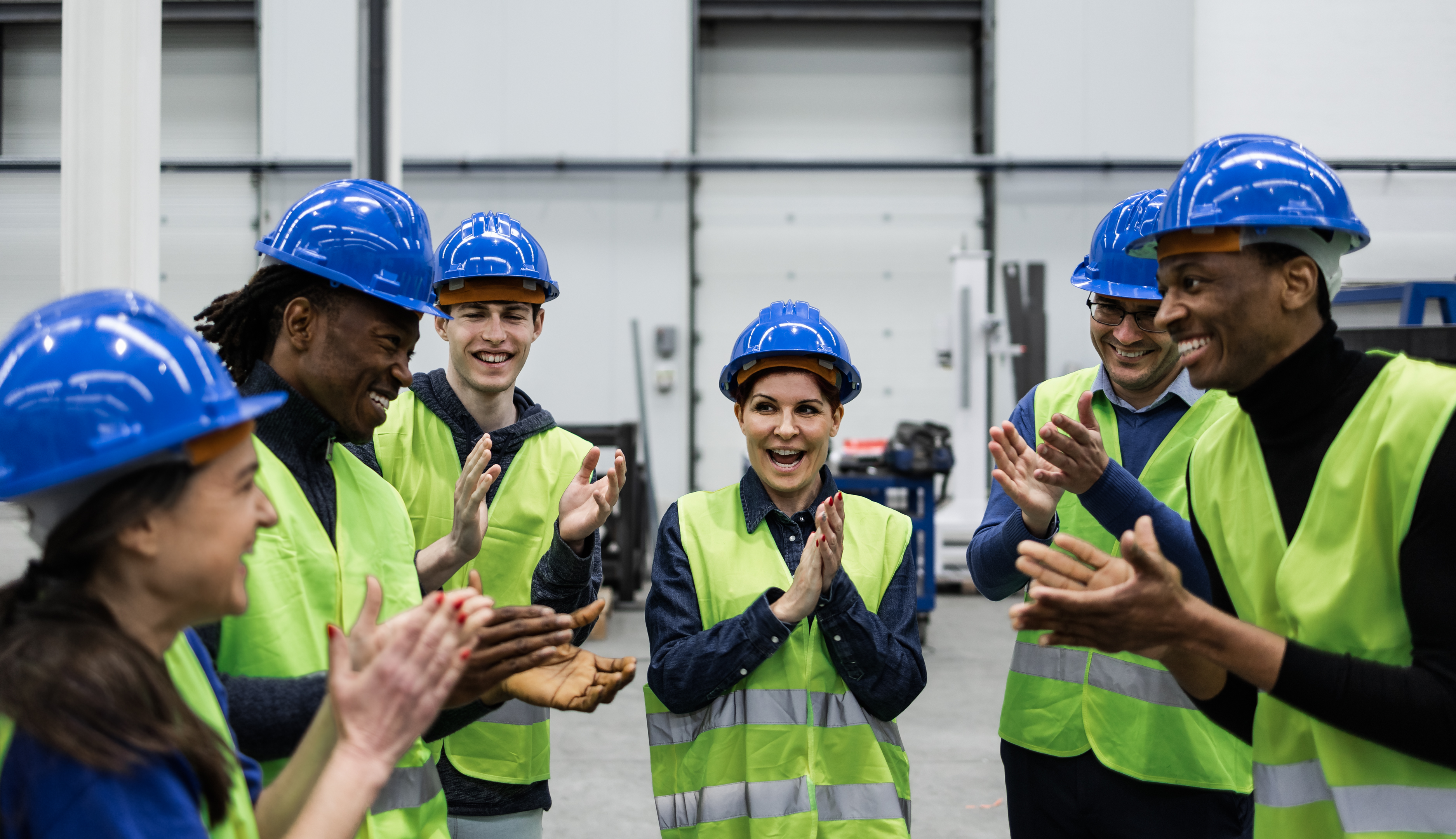 Workers in hardhats