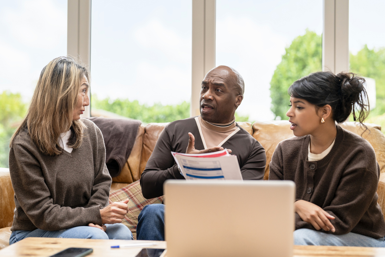 Group of people discussing plans
