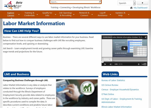 Illinois workNet LMI Screen Shot