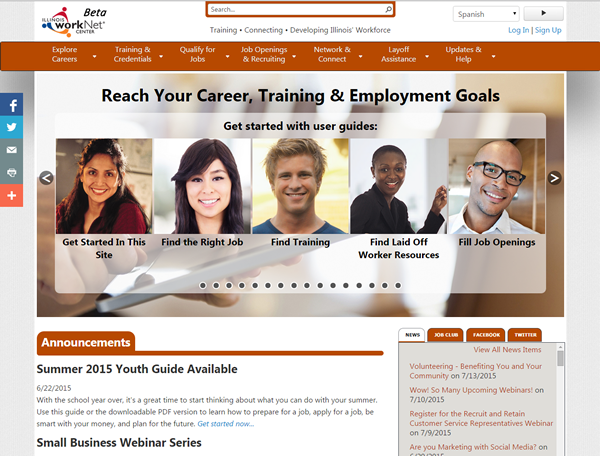 Illinois workNet Website 2014