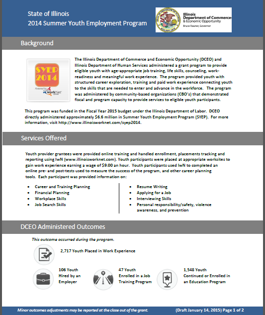 SYEP 2014 DCEO Final Report