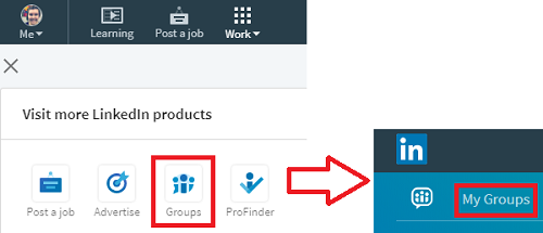 Accessing Groups on LinkedIn