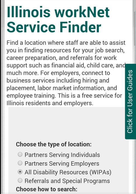 Service Locator Mobile Screen Shot